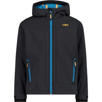 Afbeelding van CMP KID FIX HOOD Unisex Softshelljas voor kinderen, Maat: 110, Antracite/reef