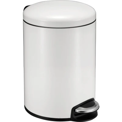 Afbeelding van EKO Maggey pedaalemmer 12 ltr, Stainless steel Polypropyleen wit