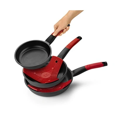 Afbeelding van BRA Première pannenset van gegoten aluminium, antiaanbaklaag, set 3 pannen, sartenes [Amazon Exclusive]