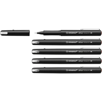 Afbeelding van STABILO Dr!ver Premium Fineliner 0.4 mm Rood Doos 5 Stuks