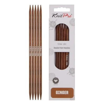Afbeelding van KnitPro Ginger dubbele punt breinaalden 12,5 cm x 5 mm, stuks