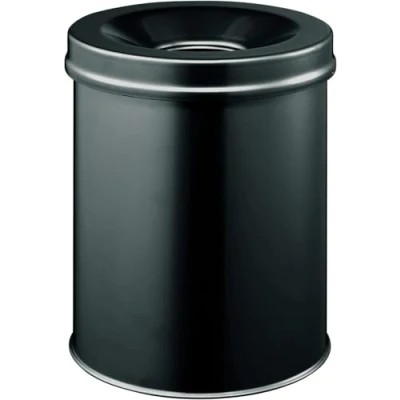 Afbeelding van Durable 330501 Prullenbak 15 l (Ø x h) 260 mm 357 Staal Zwart 1 stuk(s)
