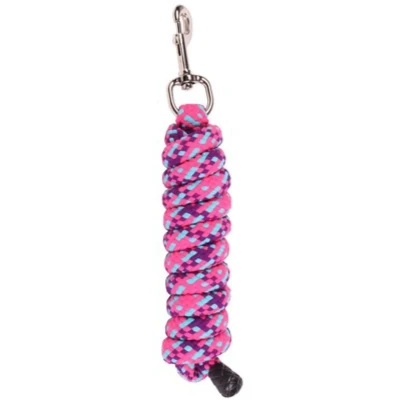 Afbeelding van Harry&#039;s Horse Halstertouw Mounty Fuchsia Paars Turquoise 200cm