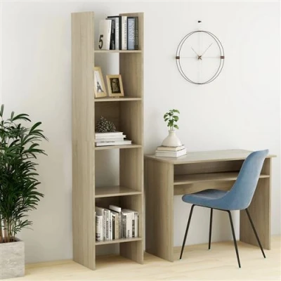Afbeelding van Boekenkast 40x35x180 cm spaanplaat sonoma eikenkleurig