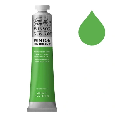 Image de Winsor &amp; Newton Winton peinture à l&#039;huile (200 ml) 403 jaune vert phtalo