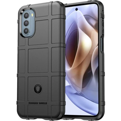 Afbeelding van iMoshion Hoesje Siliconen Geschikt voor Motorola Moto G41 / G31 Rugged Shield Backcover Zwart