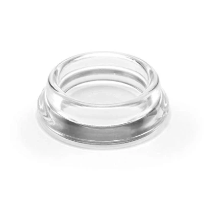 Afbeelding van GleitGut 4 x ronde meubelglijders, 15 mm, binnenbekleding, transparant