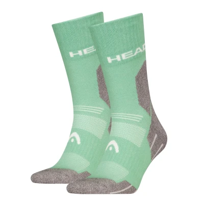 Afbeelding van HEAD Wandelsokken All Climates Hiking Crew 2 paar Hoge Sokken Licht Groen Maat 35/38