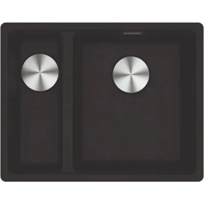 Afbeelding van Franke Maris MRG 260 34 15 Fragranite Matt black spoelbak Bak Links vlakinbouw 135.0697.374