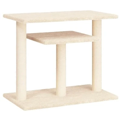 Afbeelding van vidaXL Krabpaal met platforms 62,5 cm crèmekleurig