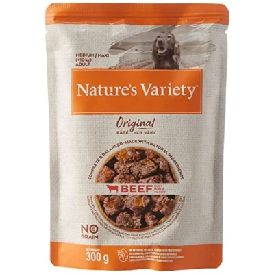 Afbeelding van Nature&#039;s Variety Original Paté No Grain Medium/Maxi Adult Hondenvoer Mix (Rund, Kip, Kalkoen) 8 x 300 g