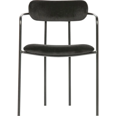 Afbeelding van WOOOD Exclusive Ivy Stoel Fluweel Zwart