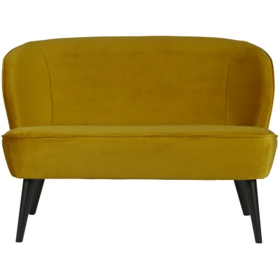 Afbeelding van Sara bankje 110cm velvet okergeel