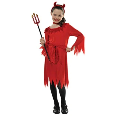 Image de Déguisement Petite Diablesse Fille 8/10 ANS Rouge 997486 AMSCAN
