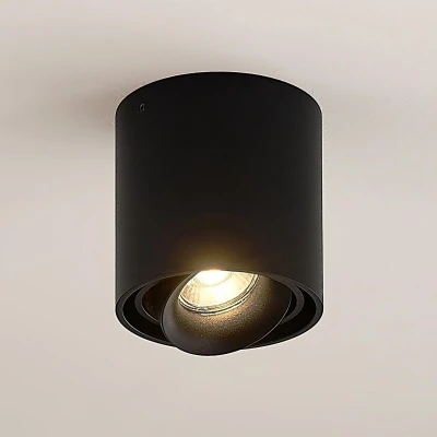 Afbeelding van Arcchio plafondlamp 1licht aluminium H: 9.4 cm GU10 zwart
