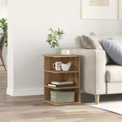 Afbeelding van vidaXL Dressoir 35x35x55 cm bewerkt hout artisanaal eikenkleur
