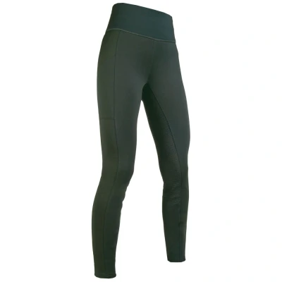 Image de HKM Legging d&#039;Équitation Cosy Full Grip Vert 122/128