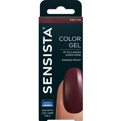 Afbeelding van Sensista Color Gel Fizzy Fig Gellak Rood Glitter 7.5ML nagellak voor LED Lamp