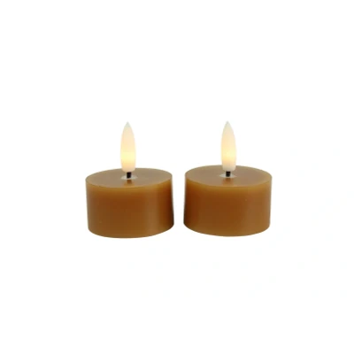 Afbeelding van Countryfield LED waxinelichtjes 2stuks Theelicht rustiek Ø4CM ro Lyon s2 amber