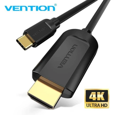 Afbeelding van Kabel USB C naar HDMI Vention CGUBG Zwart 1,5 m