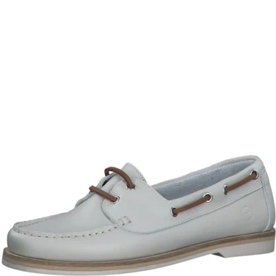 Afbeelding van Tamaris Bootschoenen, Dames, Maat: 36, Offwhite lea Leer