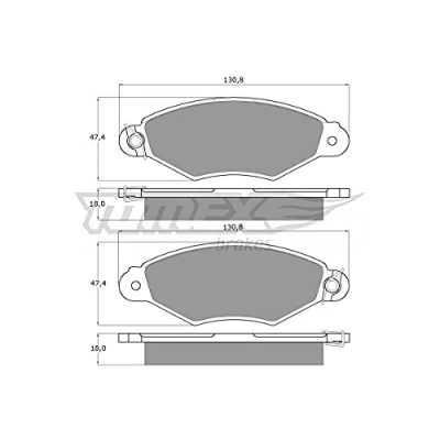 Afbeelding van TOMEX brakes TX 11 75 Remblokkenset Vooras RENAULT: Kangoo I, I Express, CITROËN: Xsara Hatchback, Coupe, Estate