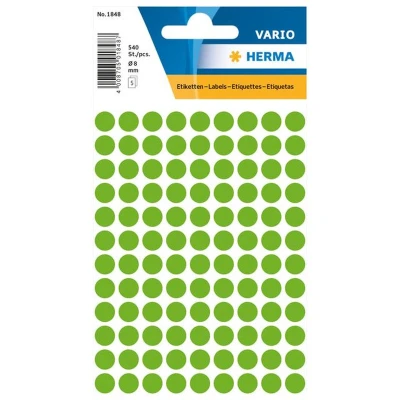 Afbeelding van Huismerk Herma 1848 Etiket Rond 8mm Fluor Groen