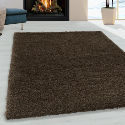 Afbeelding van Pearl Soft Hoogpolig Vloerkleed Bruin 200x290 cm