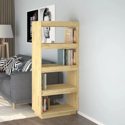 Afbeelding van Boekenkast/kamerscherm 60x35x135 cm massief grenenhout