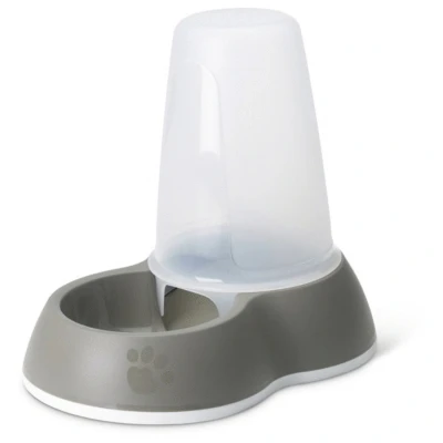 Afbeelding van Savic Voer Silo Transparant&amp;Grijs Hondenvoerbak 26x17.5x23 cm