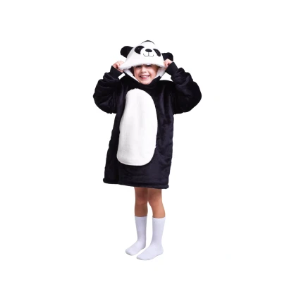 Afbeelding van Noxxiez Hoodie Deken Panda 8718274254631