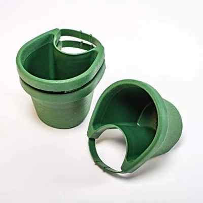 Afbeelding van UPP Bloempot met regenpijp, praktische en eenvoudige upgrade van alle dakgoten, geschikt tot 14 cm diameter [groen]