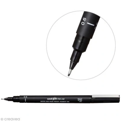 Image de Fineliner Uni Ball Pin 0,6mm noir