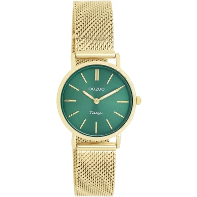 Afbeelding van OOZOO Vintage series goudkleurige horloge met metalen mesh armband C20297