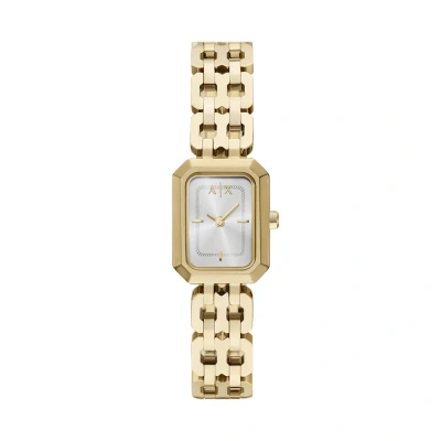 Afbeelding van Armani Exchange Dames horloge goudkleurig met stalen band