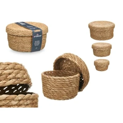 Afbeelding van Mandenset GiftDecor SY101703 Natuurlijk Natuurlijke Vezel (6 Stuks)