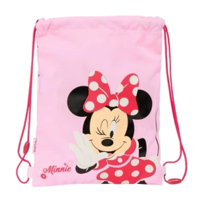 Afbeelding van Rugtas met Koordjes Minnie Mouse Naive Roze 26 x 34 1 cm