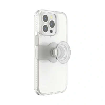 Afbeelding van PopSockets PopCase Telefoonhoesje met Telefoonbutton [telefoon accessoires] compatibel Apple iPhone 13 Pro Doorzichtig