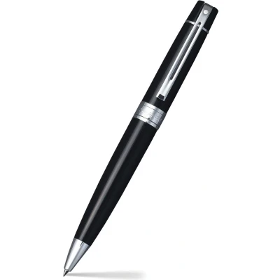Afbeelding van Sheaffer 300 Glossy Black CT Balpen Kleur: Zwart De Vulpenwereld