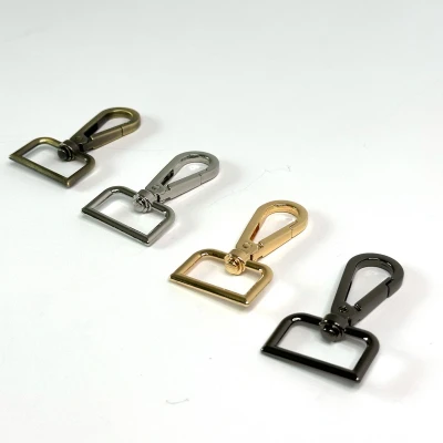 Afbeelding van Belle Vous Geassorteerde Metalen Sleutelhanger Haken met D Ring (16 Pak) 26 mm Swivel Klem Karabijnhaak Kreeftklemmen voor Lanyard Klemmen, DIY Sieraden, Handtas, Beurs, Naaien en Hobby