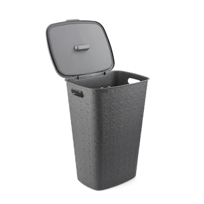 Afbeelding van Curver Softex Wasmand met Deksel 56L Antraciet