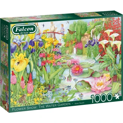Afbeelding van Falcon puzzel The Flower Show: Water Garden Legpuzzel 1000 stukjes