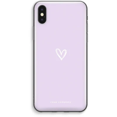 Afbeelding van Case Company® hoesje geschikt voor iPhone XS Max Klein hartje paars Soft Cover Telefoonhoesje Bescherming aan alle Kanten en Schermrand