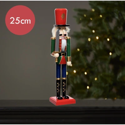 Afbeelding van Notenkraker groen rood met zwaard 25CM