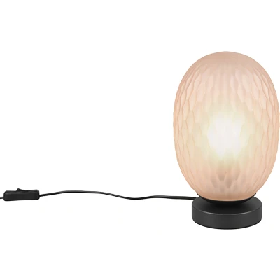 Afbeelding van Facette tafellamp, amber, hoogte 29 cm, glas, E27