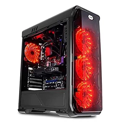 Afbeelding van LC Power 988B Midi tower Gaming behuizing Zwart 3 voorgeïnstalleerde LED ventilators, Ventilatiebesturing, Stoffilter