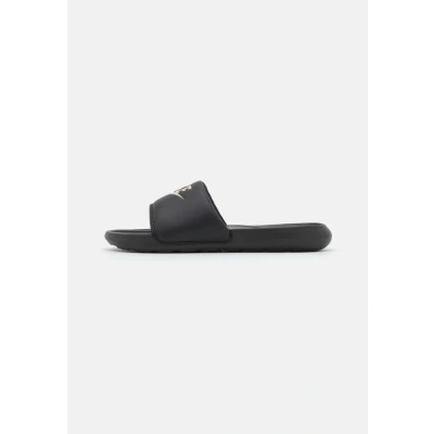 Afbeelding van Nike Sportswear Victori ONE Slide Muiltjes, Heren, Maat: 51.5, Black/metallic gold Hoogwaardig imitatieleer