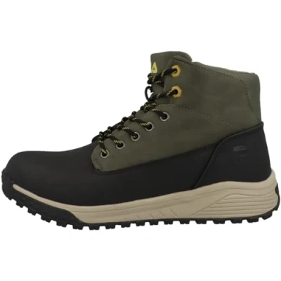 Afbeelding van Fila Lance Unisex Veterboots, Heren, Maat: 43, Black/olive night Imitatieleer/ textiel