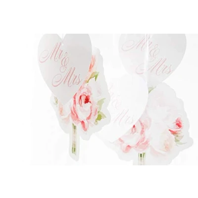 Afbeelding van Folat Hangdeco Set Wedding Hearts&amp;Roses/5