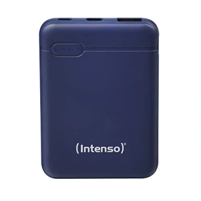 Image de Intenso Powerbank XS5000 Banque d&#039;alimentation 5000 mAh 2.1 A 2 connecteurs de sortie (USB, USB C) sur le câble : C bleu